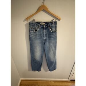 Levi’s Premium Y2K Ribcage Straight Ankle Jeans Women 28 High Rise Vintage Wash